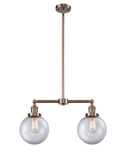 Mid. Chandeliers Glass Down by Innovations ( 405 | 209-AC-G202-8 Franklin Restoration ) 