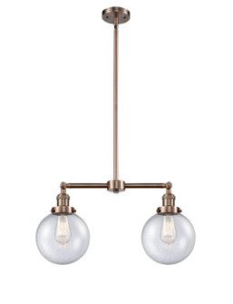 Mid. Chandeliers Glass Down by Innovations ( 405 | 209-AC-G204-8 Franklin Restoration ) 