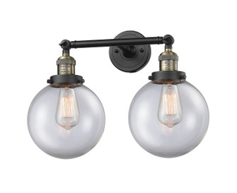 Bathroom Fixtures Two Lights by Innovations ( 405 | 208-BAB-G202-8-LED Franklin Restoration ) 