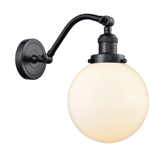 Sconces Single Glass by Innovations ( 405 | 515-1W-BK-G201-8-LED Franklin Restoration ) 
