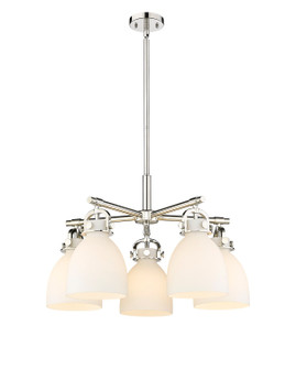 Mid. Chandeliers Glass Down by Innovations ( 405 | 410-5CR-PN-G412-7WH Downtown Urban ) 
