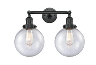 Bathroom Fixtures Two Lights by Innovations ( 405 | 208-BK-G204-8 Franklin Restoration ) 