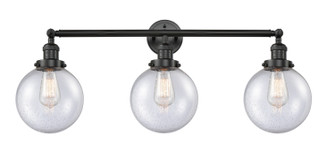 Bathroom Fixtures Three Lights by Innovations ( 405 | 205-BK-G204-8-LED Franklin Restoration ) 