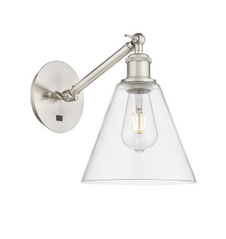 Sconces Single Glass by Innovations ( 405 | 317-1W-SN-GBC-82-LED Ballston ) 