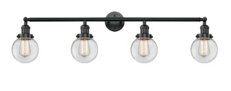 Bathroom Fixtures Four Lights by Innovations ( 405 | 215-BK-G202-6-LED Franklin Restoration ) 