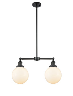 Linear/Island 2 Light Bar by Innovations ( 405 | 209-BK-G201-8-LED Franklin Restoration ) 