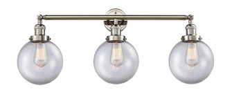 Bathroom Fixtures Three Lights by Innovations ( 405 | 205-PN-G202-8-LED Franklin Restoration ) 