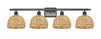 Bathroom Fixtures Four Lights by Innovations ( 405 | 516-4W-BK-RBD-8-NAT Ballston ) 