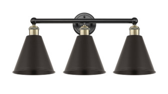 Bathroom Fixtures Three Lights by Innovations ( 405 | 616-3W-BAB-MBC-8-BK Edison ) 
