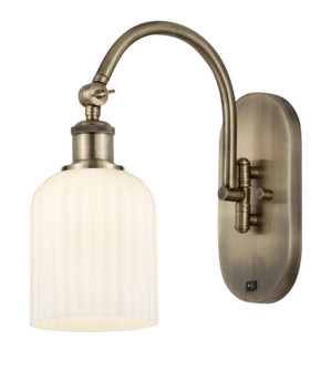 Sconces Single Glass by Innovations ( 405 | 518-1W-AB-G559-5GWH Ballston ) 