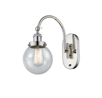 Sconces Single Glass by Innovations ( 405 | 918-1W-PN-G204-6-LED Franklin Restoration ) 