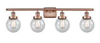 Bathroom Fixtures Four Lights by Innovations ( 405 | 916-4W-AC-G204-6-LED Ballston Urban ) 