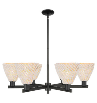 Mid. Chandeliers Glass Up by Innovations ( 405 | 716-6CR-BK-NBD-75-NAT Arcadia ) 