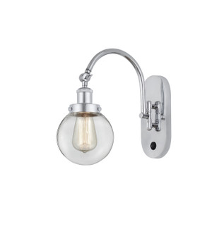 Sconces Single Glass by Innovations ( 405 | 918-1W-PC-G202-6-LED Franklin Restoration ) 