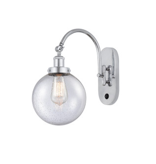 Sconces Single Glass by Innovations ( 405 | 918-1W-PC-G204-8-LED Franklin Restoration ) 