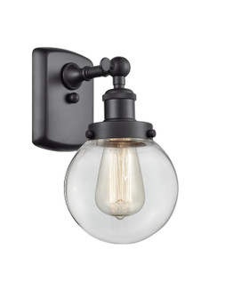 Sconces Single Glass by Innovations ( 405 | 916-1W-BK-G202-6 Ballston Urban ) 