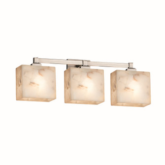 Bathroom Fixtures Three Lights by Justice Designs ( 102 | ALR-8433-55-NCKL Alabaster Rocks ) 