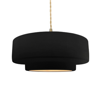 Pendants Drum Shade by Justice Designs ( 102 | CER-6545-CBGD-BRSS-BEIG-TWST Radiance ) 