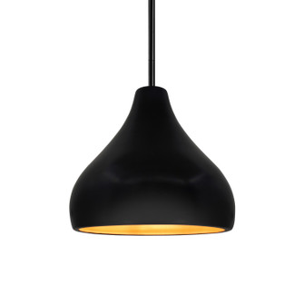 Mini Pendants Glass Down by Justice Designs ( 102 | CER-6560-CBGD-MBLK-RIGID Radiance ) 
