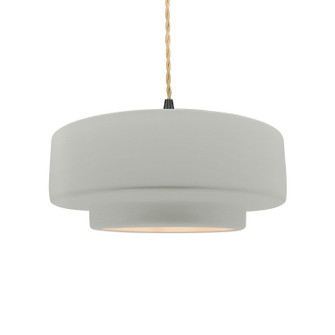 Pendants Drum Shade by Justice Designs ( 102 | CER-6543-MAT-MBLK-BEIG-TWST Radiance ) 