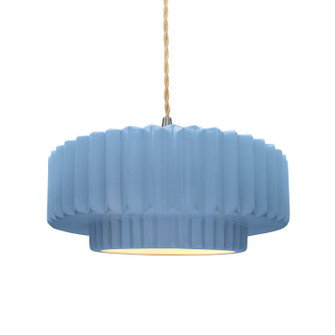 Pendants Drum Shade by Justice Designs ( 102 | CER-6553-SKBL-NCKL-BEIG-TWST Radiance ) 