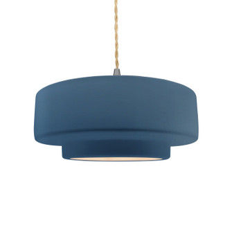 Pendants Drum Shade by Justice Designs ( 102 | CER-6543-MID-NCKL-BEIG-TWST Radiance ) 