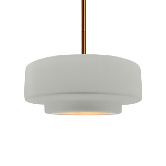 Pendants Drum Shade by Justice Designs ( 102 | CER-6543-MTGD-BRSS-RIGID Radiance ) 