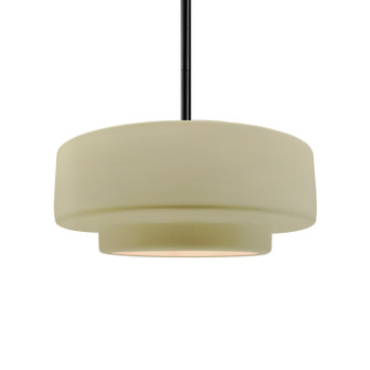 Pendants Drum Shade by Justice Designs ( 102 | CER-6543-VAN-MBLK-RIGID Radiance ) 