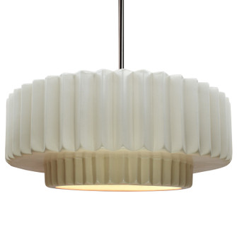 Pendants Drum Shade by Justice Designs ( 102 | CER-6555-MAT-NCKL-RIGID Radiance ) 