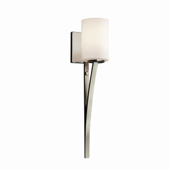 Sconces Single Glass by Justice Designs ( 102 | FSN-8791-10-OPAL-NCKL Fusion ) 