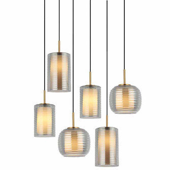 Mid. Chandeliers Multi-Port/Cascade by Maxilite ( 501 | MX 2133C6A23 Kelly-Smoke ) 