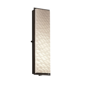 Exterior Wall Mt./Flush by Justice Designs ( 102 | FSN-7565W-WEVE-MBLK Fusion ) 