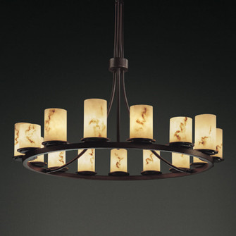 Large Chandeliers Glass Shade by Justice Designs ( 102 | FAL-8715-10-DBRZ LumenAria ) 