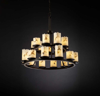 Mid. Chandeliers Glass Up by Justice Designs ( 102 | FAL-8767-12-DBRZ LumenAria ) 