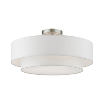 Semi-Flush Mts. Drum Shade by Livex Lighting ( 107 | 47154-91 Meridian ) 