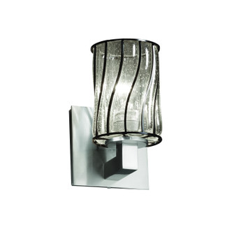 Sconces Single Glass by Justice Designs ( 102 | WGL-8921-10-SWCB-NCKL Wire Glass ) 
