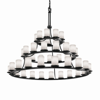 Large Chandeliers Glass Shade by Justice Designs ( 102 | CLD-8714-10-MBLK Clouds ) 