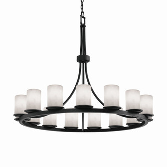 Large Chandeliers Glass Shade by Justice Designs ( 102 | CLD-8715-10-MBLK-LED15-10500 Clouds ) 