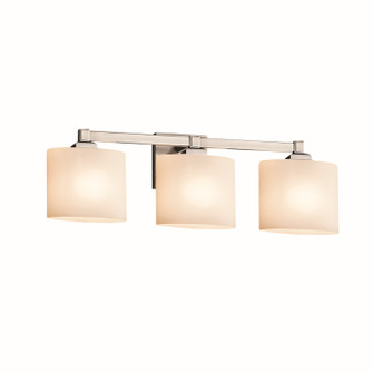 Bathroom Fixtures Three Lights by Justice Designs ( 102 | FSN-8433-30-OPAL-NCKL Fusion ) 