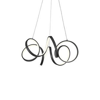 Mid. Chandeliers Glass Down by Kuzco Lighting ( 347 | CH93824-BK Synergy ) 