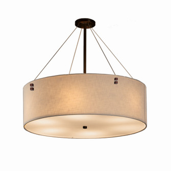 Pendants Drum Shade by Justice Designs ( 102 | FAB-9537-CREM-DBRZ-F2 Textile ) 