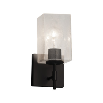 Sconces Single Glass by Justice Designs ( 102 | FSN-8411-10-SEED-MBLK Fusion ) 