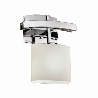 Sconces Single Glass by Justice Designs ( 102 | FSN-8597-30-OPAL-CROM-LED1-700 Fusion ) 