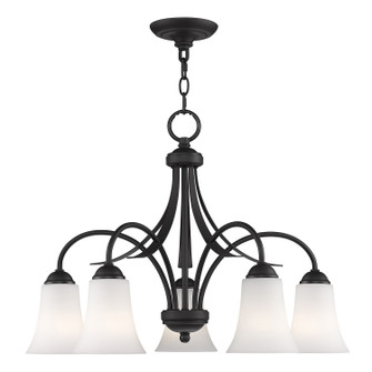 Mid. Chandeliers Glass Down by Livex Lighting ( 107 | 6476-04 Ridgedale ) 