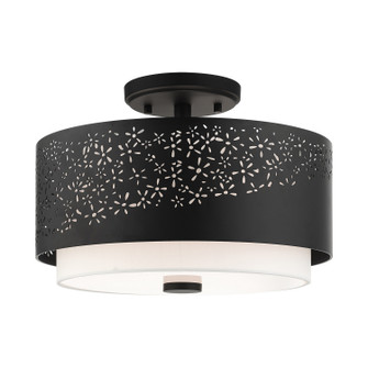 Semi-Flush Mts. Drum Shade by Livex Lighting ( 107 | 46268-04 Noria ) 