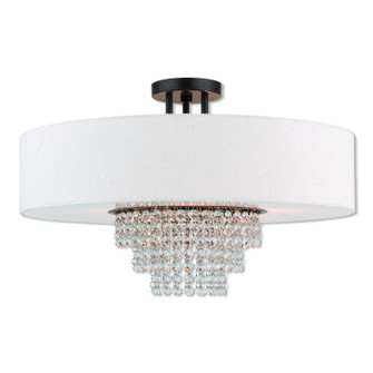 Semi-Flush Mts. Drum Shade by Livex Lighting ( 107 | 51098-92 Carlisle ) 