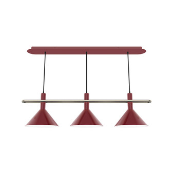 Linear/Island 3 Light Bar by Montclair Light Works ( 518 | CHR422-55-96 Raceway ) 