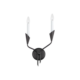 Sconces Double Candle by Maxim ( 16 | 24342BK Calyx ) 