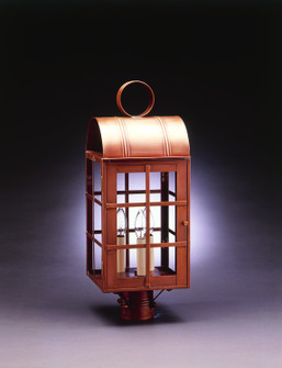 Exterior Post/Pier Head by Northeast Lantern ( 196 | 6153-AB-LT3-CLR Adams ) 
