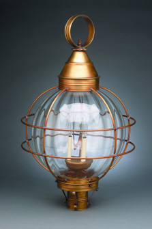 Exterior Post/Pier Head by Northeast Lantern ( 196 | 2863-AB-LT3-OPT Round Onion ) 